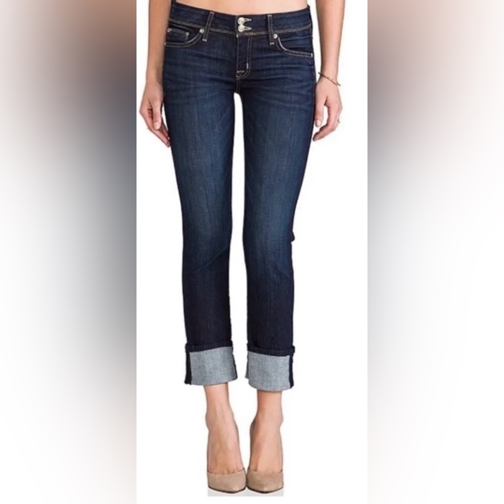 Hudson Jeans Dark Blue Ankle Ginny Cropped Denim